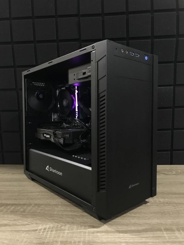 ПК Sharkoon Ryzen 3 4100/16GB/120SSD+1TbHDD/GTX1660Ti-6GB Б/В