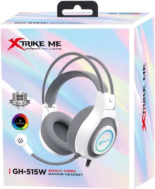 Навушники Xtrike ME GH-515 White/Grey (GH-515W)