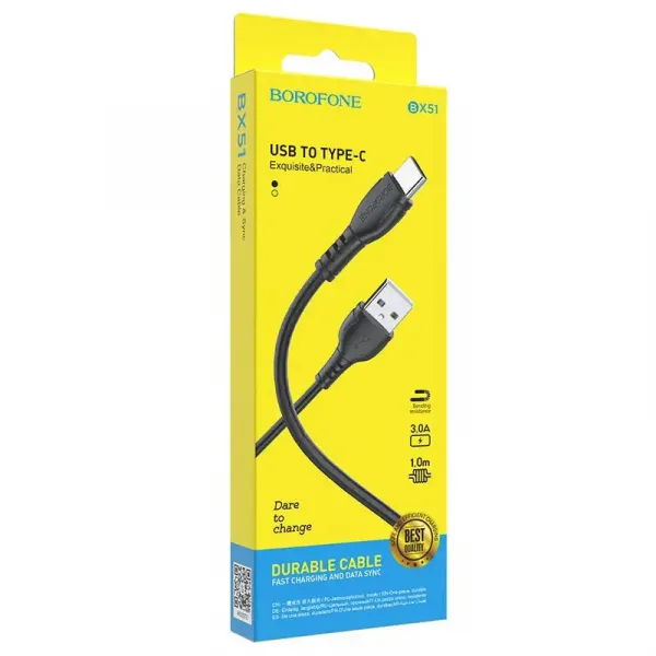 USB кабель Borofone BX51 Triumph Type-C 3A