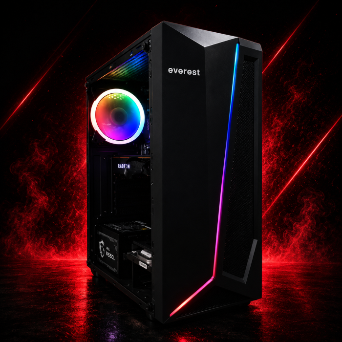 ПК Everest Ryzen 5 1600/16GB/256SSD+1TBHDD/RX5700XT-8GB Б/В