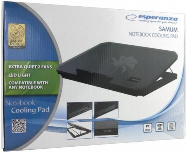 Підставка для ноутбука до 15.6" Esperanza EA143 Leste/Підсвітка/Вентелятор