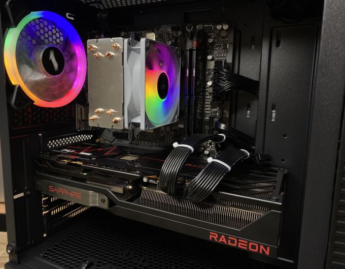 ПК Ryzen 5 7500F 16 Gb DDR5 256SSD 1Tb HDD RX6800 750W Б/В