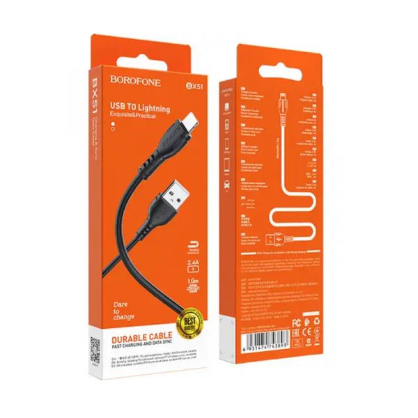 Кабель Borofone BX51 Triumph Micro, 1m, чорний